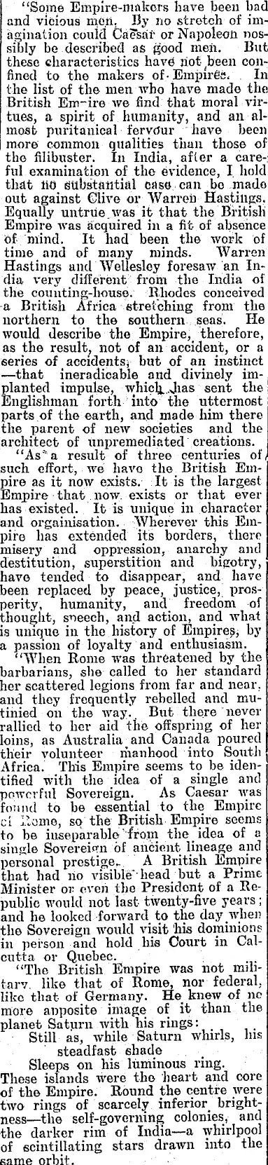 The True Imperialism, Ashburton Guardian, Volume XXIX, Issue 7425, 2 March 1908, Page 1